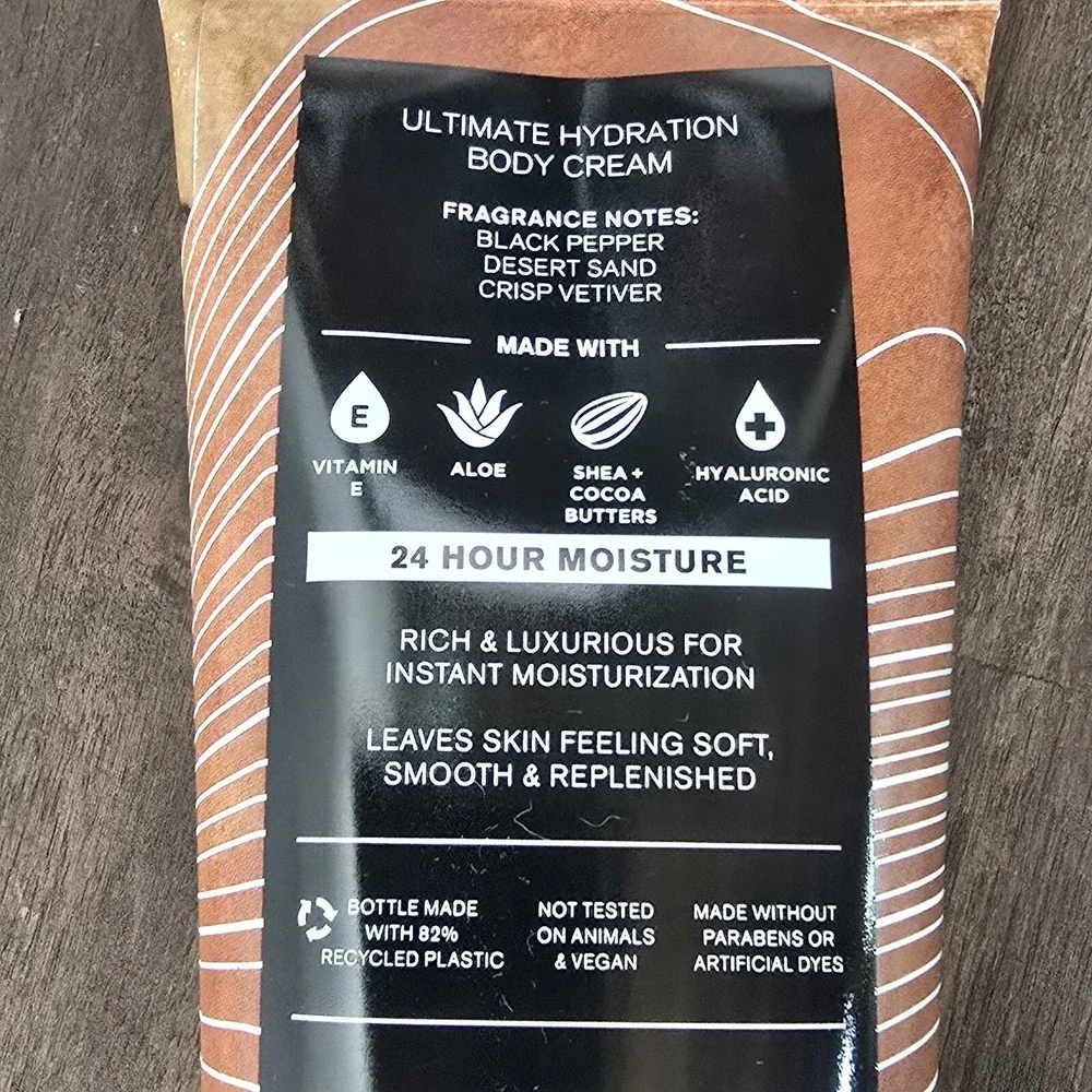 Bath‎ & Body Works Canyon Body Cream Shea Hyaluronic Acid Mens 8oz Skincare
